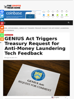 GENIUS Act Triggers Treasury Request for Anti-Money Laundering Tech Feedback - The Crypto News Wire