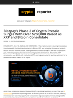 Blazpay’s Phase 2 of Crypto Presale Surges With Over $250,000 Raised as XRP and Bitcoin Consolidate