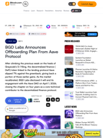 BGD Labs Announces Offboarding Plan From Aave Protocol – Defi Bitcoin News