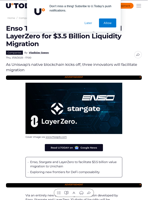 Enso Teams up With Stargate and LayerZero for $3.5 Billion Liquidity Migration