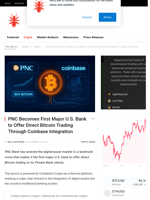 PNC Becomes First Major U.S. Bank to Offer Direct Bitcoin Trading Through Coinbase Integration - NullTX