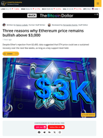 Ethereum Price Remains Bullish Above $3,000: Here’s Why