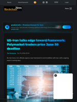 US-Iran talks edge toward framework; Polymarket traders price June 30 deadline - Blockchain.News