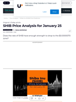 SHIB Price Analysis for January 25 - U.Today