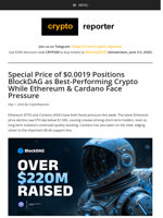 ETH Price Dips to $1,535, ADA Neares $0.60, While BDAG at $0.0019 Offers 20x Potential