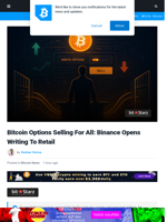 Bitcoin Options Selling For All: Binance Opens Writing