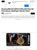 Buying Bitcoin Before $54,420 May Be Premature, Bollinger Bands Warn - U.Today
