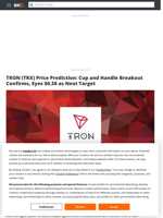 TRON (TRX) Price Prediction: Cup and Handle Breakout Confirms, Eyes $0.38 as Next Target - Brave New Coin