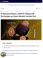 Pi Network News: 370M Pi Tokens Hit Exchanges as Users Remain Locked Out