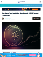 Cardano Flashes Major Buy Signal—$1.90 Target Unleashed