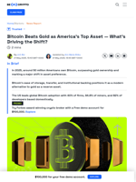 Bitcoin Surpasses Gold as Top Reserve Asset in America
