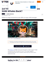 2.6 Trillion Shiba Inu in 24 Hours, Are SHIB Whales Back?