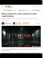 Ethena surges 14%, tests resistance as bulls target breakout - AMBCrypto