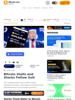 Bitcoin Stalls and Stocks Follow Suit – Markets and Prices Bitcoin News