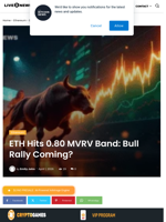 ETH Hits 0.80 MVRV Band: Bull Rally Coming? | Live Bitcoin News