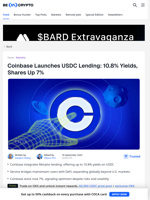 Coinbase Launches USDC Lending: 10.8% Yields, Shares Up 7% - BeInCrypto