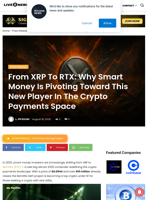 From XRP To RTX: Why Smart Money Is Pivoting Toward This New Player In The Crypto Payments Space | Live Bitcoin News