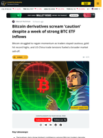 Bitcoin Futures Show Fear As Risk US Trade War Resumes