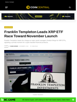 Franklin Templeton Leads XRP ETF Race Toward November Launch