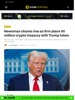 Newsmax shares rise as firm plans $5 million crypto treasury