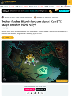 Bitcoin Bottom at $60k? The Answer Might Be in Tether's Market Cap Chart