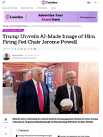 Trump Unveils Image of Himself Fed Chair Jerome Powell
