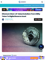Ethereum Store-of-Value Evolution: From Utility Token To Digital Reserve Asset