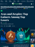 Avax and Zexpire: Top Gainers Among Top Losers - Crypto Daily