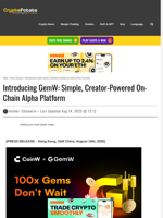 Introducing GemW: Simple, Creator-Powered On-Chain Alpha Platform