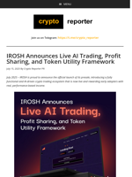 IROSH Announces Live AI Trading, Profit Sharing, and Token Utility Framework