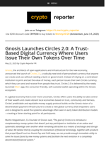 Gnosis Launches Circles 2.0: A Trust-Based Digital Currency Where Users Issue Their Own Tokens Over Time