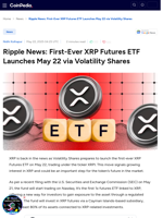 Ripple News: First-Ever XRP Futures ETF Launches May 22 via Volatility Shares