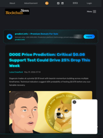 DOGE Price Prediction: Critical $0.08 Support Test Could Drive 25% Drop This Week - Blockchain.News