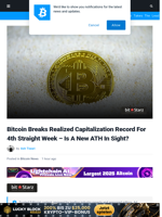 Bitcoin Breaks Realized Capitalization Record For 4th Straight Week - Is A New ATH In Sight? | Bitcoinist.com