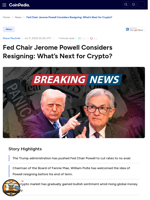 Fed Chair Jerome Powell Considers Resigning: What’s Next for Crypto?