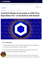 Chainlink Whales Accumulate as LINK Price Slips Below $13—Is the Bottom Still Ahead?