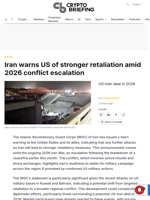 Iran warns US of stronger retaliation amid 2026 conflict escalation