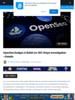 OpenSea Dodges a Bullet as SEC Drops Investigation—Details