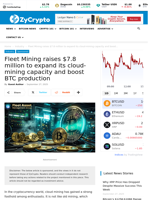 Fleet Mining raises $7.8 million to expand its cloud-mining capacity and boost BTC production