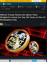 Official Trump Memecoin Opens Time-Weighted Contest for Top 185 Seats at Nov 22 Washington Gala