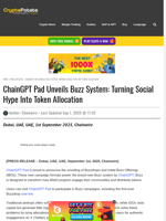 ChainGPT Pad Unveils Buzz System: Turning Social Hype Into Token Allocation
