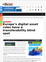 Europe's digital asset rules have a transferability blind spot - The Crypto News Wire