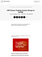 XRP Futures Trading Activity Slumps to $2.86B