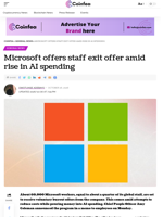 Microsoft offers staff exit offer amid rise in AI spending - Coinfea