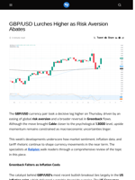 GBP/USD Lurches Higher as Risk Aversion Abates - Visionary Financial