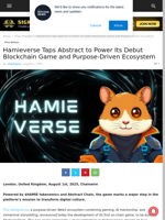 Hamieverse Taps Abstract to Power Its Debut Blockchain Game and Purpose-Driven Ecosystem | Live Bitcoin News