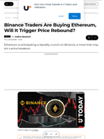 Binance Traders Are Buying Ethereum, Will It Trigger Price Rebound? - U.Today