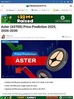Aster (ASTER) Price Prediction 2025, 2026-2030 - TheNewsCrypto
