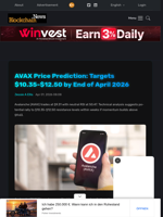 AVAX Price Prediction: Targets $10.35-$12.50 by End of April 2026 - Blockchain.News