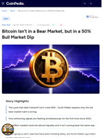 Bitcoin Isn’t in a Bear Market, but in a 50% Bull Market Dip